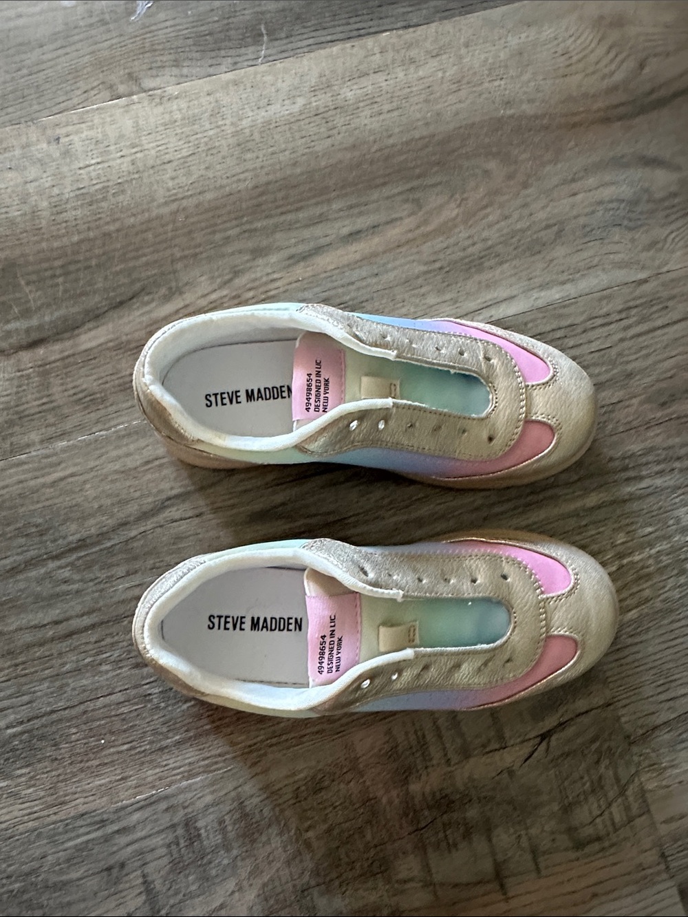Steve Madden Kids Pastel Pink, Mint & Cream Slip-On Sneakers